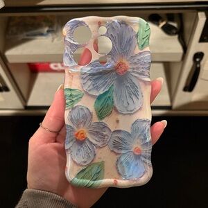 Floral Phone Case - Blue and Green